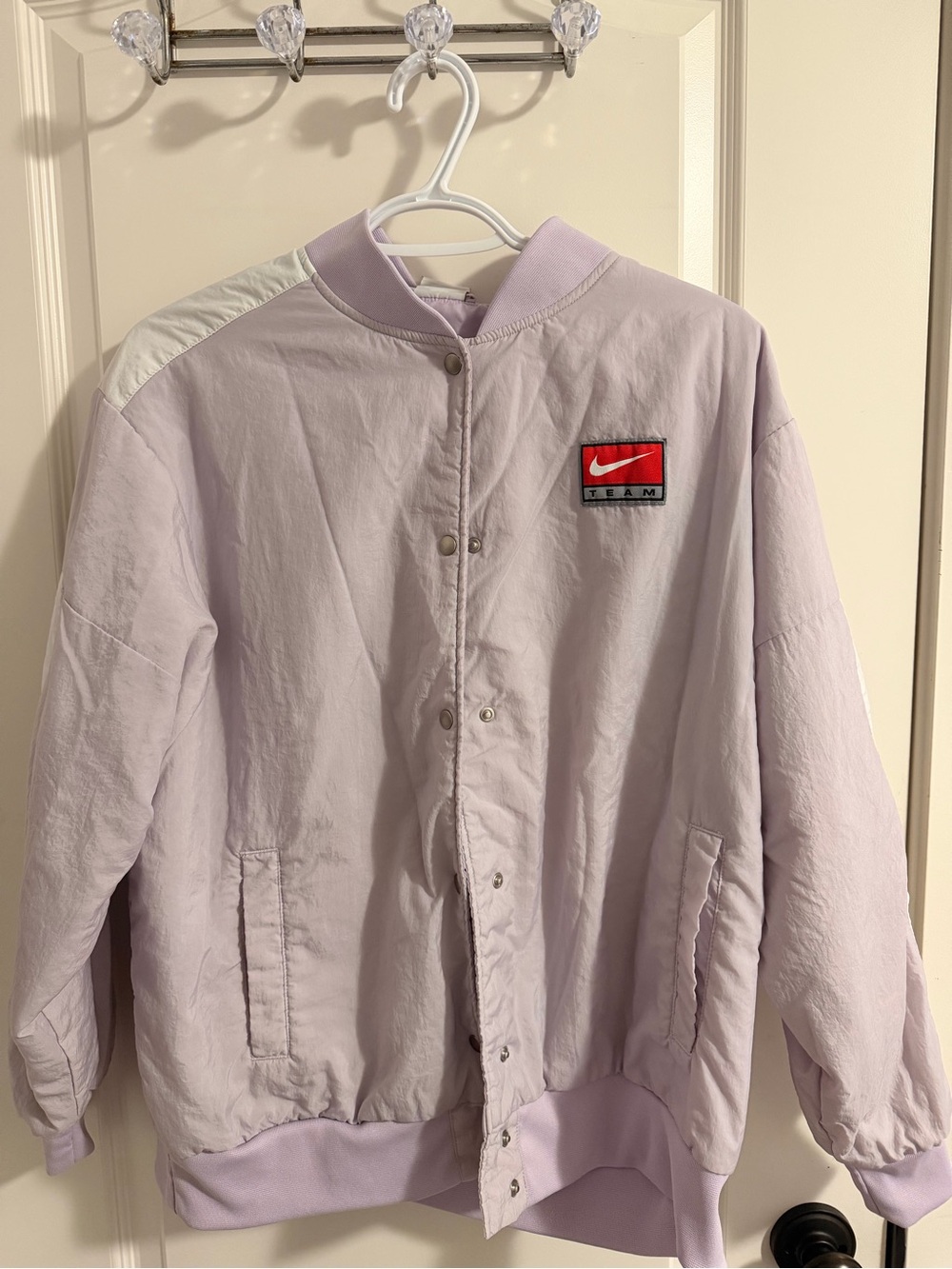 Nike Lavender Bomber Jacket with Contrast Shoulder